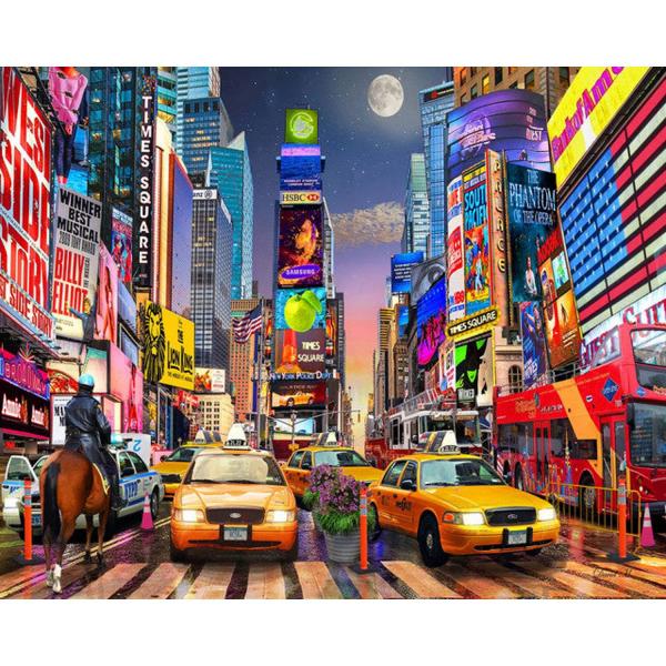 Peinture au numéro : Nuit à Timesquare - sans châssis en bois - FiguredArt-FA10056