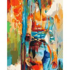 Peinture au numéro : Beauté en couleurs - sans châssis en bois