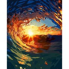 Paint by numbers The Wave and Sunset - without frame