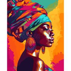 Paint by numbers Vivid African Lady - without frame