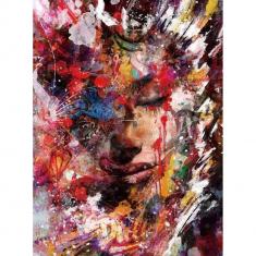 Paint by numbers Abstract Female Face - without frame