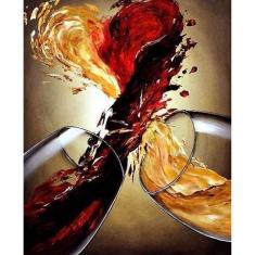 Paint by numbers Wine Mix - without frame