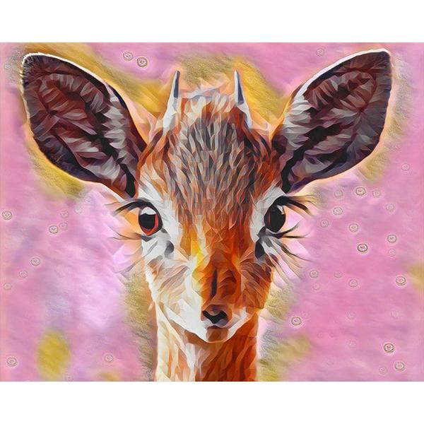 Broderie diamant : Biche mignonne - sans chassis en bois - FiguredArt-DP-FA10094