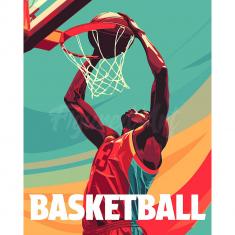 Paint by numbers Sport Poster Basketball - without frame
