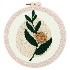 Punch Needle : Branche fleurie  - avec cadre