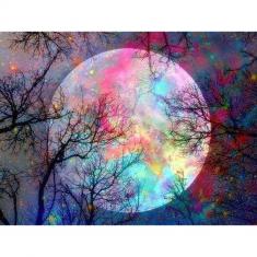 Diamond Painting Full Moon Colorful - without frame