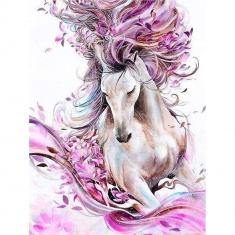 Diamond Painting Pink Horse - without frame