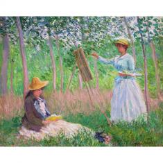 Broderie diamant : Dans les bois de Giverny - Monet  - toile tendue sur chassis