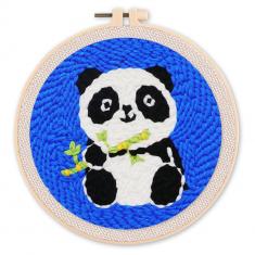 Punch Needle : Bébé Panda  - avec cadre