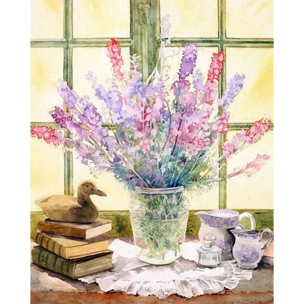 Peinture au numéro : Bouquet de Lupin - sans châssis en bois - FiguredArt-FA10075