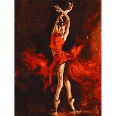 Paint by numbers Magical Red Dancer - without frame