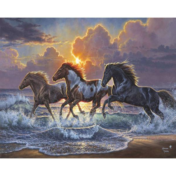 Peinture au numéro : Trio de chevaux - sans châssis en bois - FiguredArt-FA10016