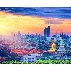 Diamond Painting Big Buddha in Bangkok - already stretched on a wooden frame