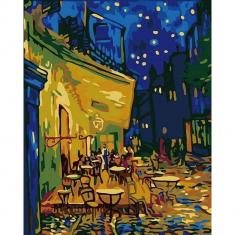 Paint by numbers Van Gogh Cafe Terrace at Night40x50cm Already Framed - already stretched on a woode