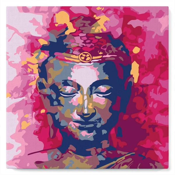 Mini peinture au numéro : Bouddha précieux  - toile tendue sur chassis - FiguredArt-SFA065-Y