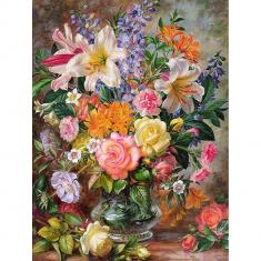 Paint by numbers Flowers in All colors - without frame