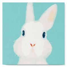 Mini Paint by numbers Quiet Rabbit - already stretched on a wooden frame
