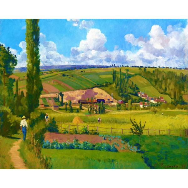 Peinture au numéro : Paysage aux Pâtis - Camille Pissarro - sans châssis en bois - FiguredArt-FA10103