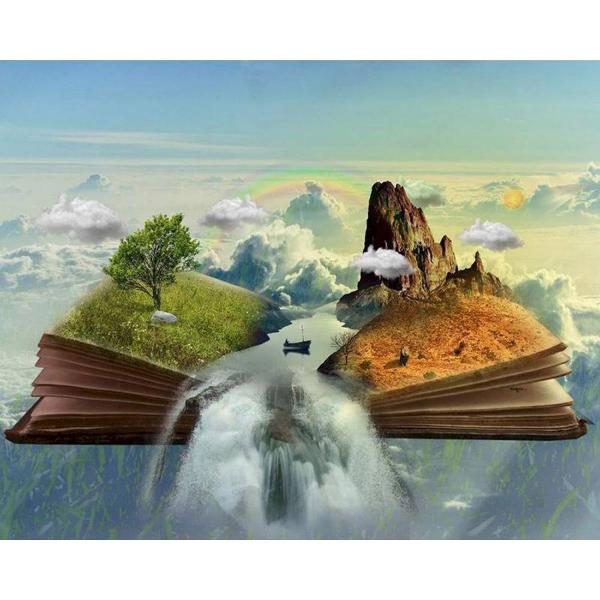 Peinture au numéro : Livre Paysage  - sans châssis en bois - FiguredArt-PN3253