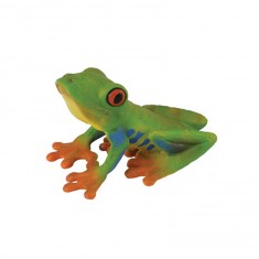 Rotäugige Froschfigur