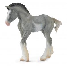  Pferdefigur: Clydesdale Fohlen Blue Roan