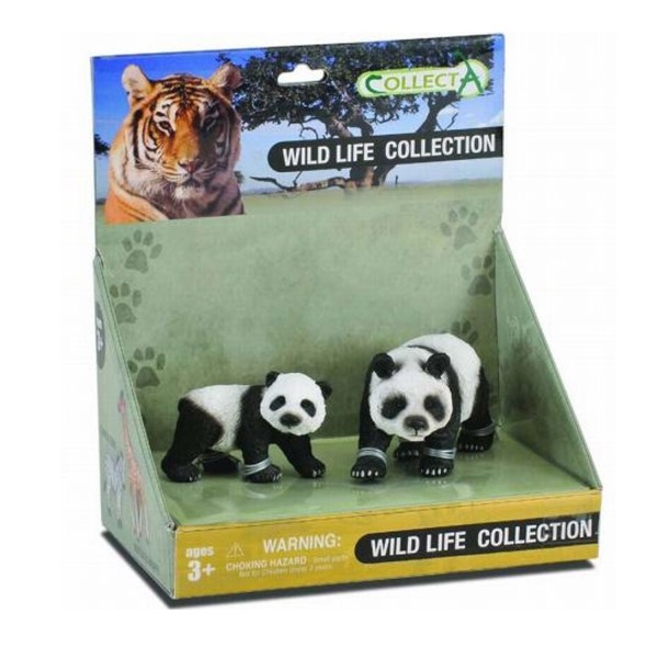Figurine : Maman Panda et son bébé - Collecta-COL88268
