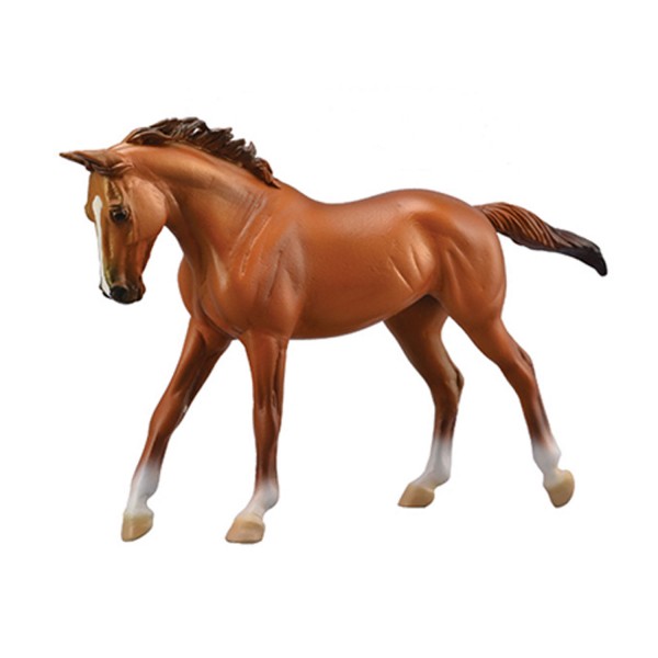 Figurine Cheval : Deluxe 1:12 : Jument Pur sang marron - Collecta-COL88635