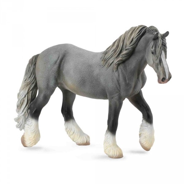 Figurine Cheval : Jument Shire Horse gris - Collecta-COL88574