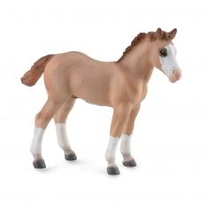 Figurine Cheval : Poulain Quarter Alezan Sauvage 