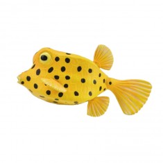 Figurine poisson coffre jaune (Ostracion Cubicus)