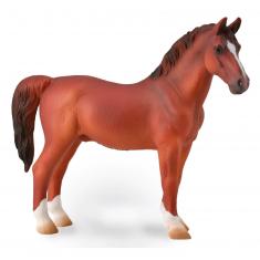 Figurine Cheval XL : Hackney Étalon Marron 