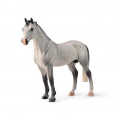 Figurine Chevaux (XL): Étalon Hanovrien Gris Pommelé 