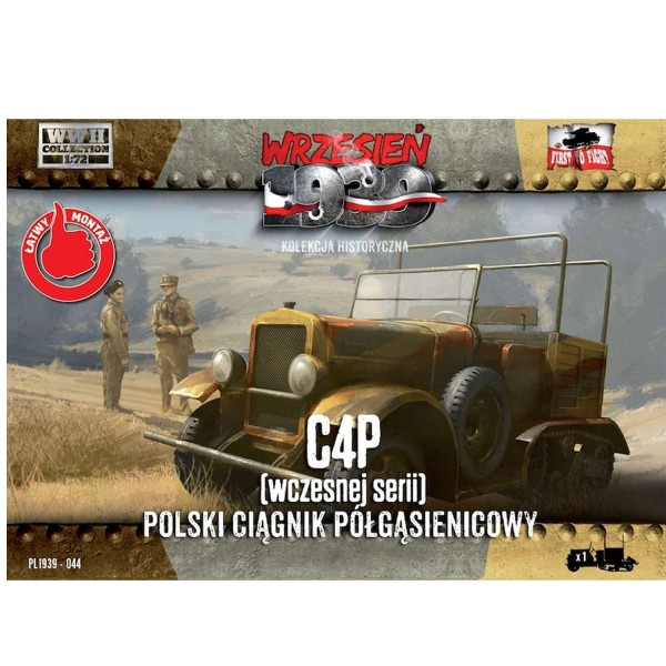 Véhicule militaire : C4P Tracteur semi-chenille armée polonaise - Firsttofight-FTF044