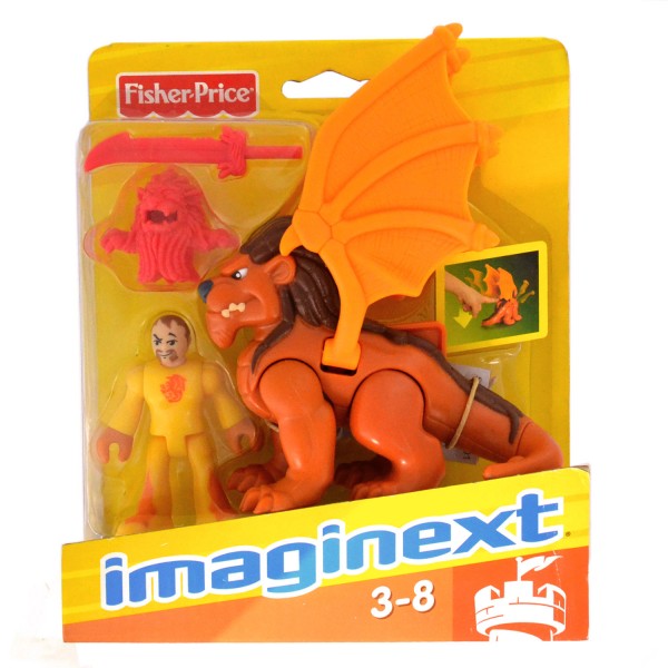 Figurine Imaginext Super Dragon : Lion ailé - Fisher-Price-P6232-P6233