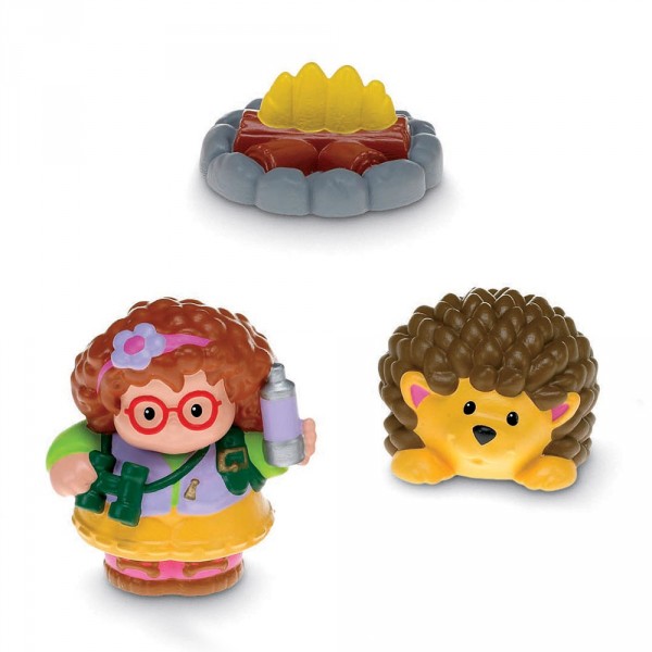 Figurines Little People : Tube avec deux figurines et un accessoire : Camping - Fisher-Price-B3254-P0129