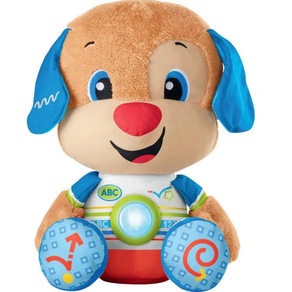 Musical plush toy: Giant Progressive Awakening Puppy - Mattel-GXV96