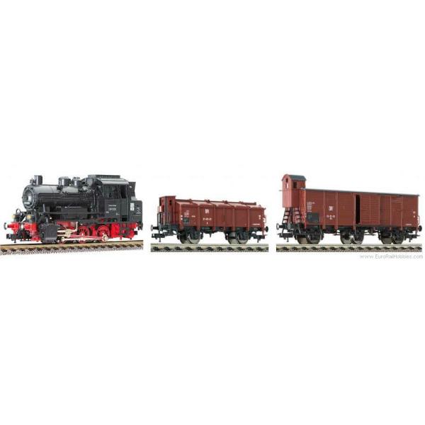 Loco Tender série 89 - 2 wagons marchandises EP.III-DR - HO - T2M-FL631001