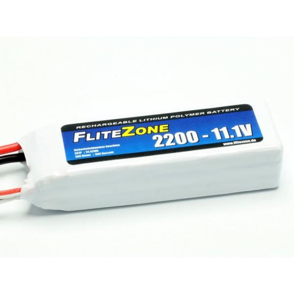 Accu LiPo FliteZone 2200mah 3S - 11,1v Prise EC3 - FliteZone - C6166