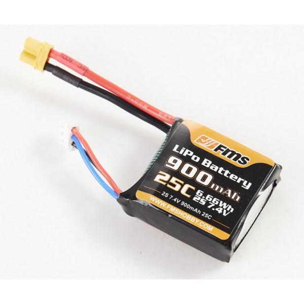 Batterie Lipo 2S 7,4V 900mah 25C XT30 - FMS-FMSC3179