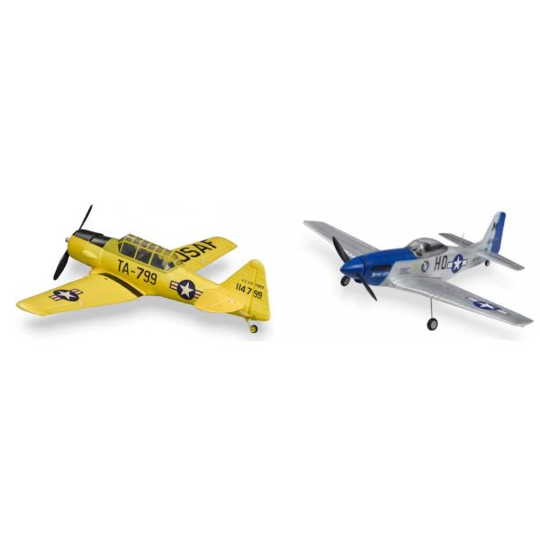 Pack US Army P-51 Mustang et AT-6 Texan PNP - Famous - FMS-BUNDOGFIGHT-3