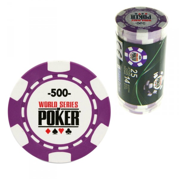 25 jetons de poker : 500 - FranceCartes-32007-33605
