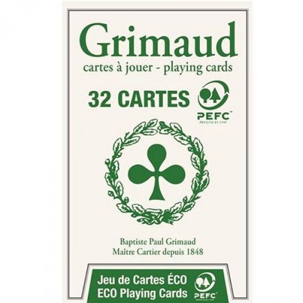 Jeu de 32 cartes Qualité Grimaud PEFC Gamme verte - FranceCartes-P391040