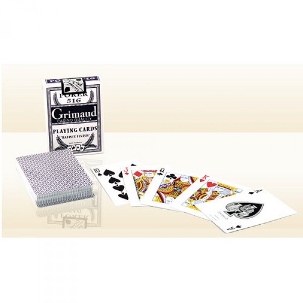 Jeu de poker Grimaud Poker 516 : Bleu - FranceCartes-499702B