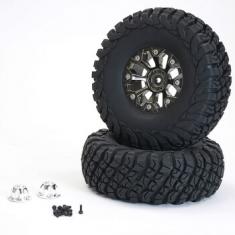 FTX TEXAN 1/10 MOUNTED TYRES O N 8-SPOKE BEADLOCK WHEELS (PR)