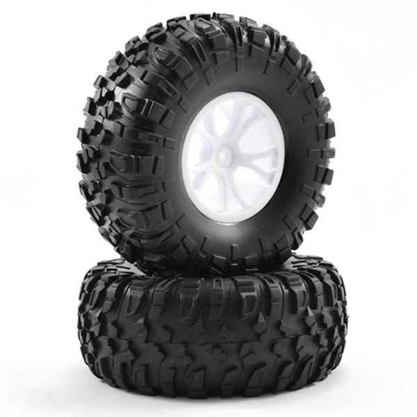 FTX OUTLAW PRE-MOUNTED WHEELS & TYRES - WHITE - FTX8335W