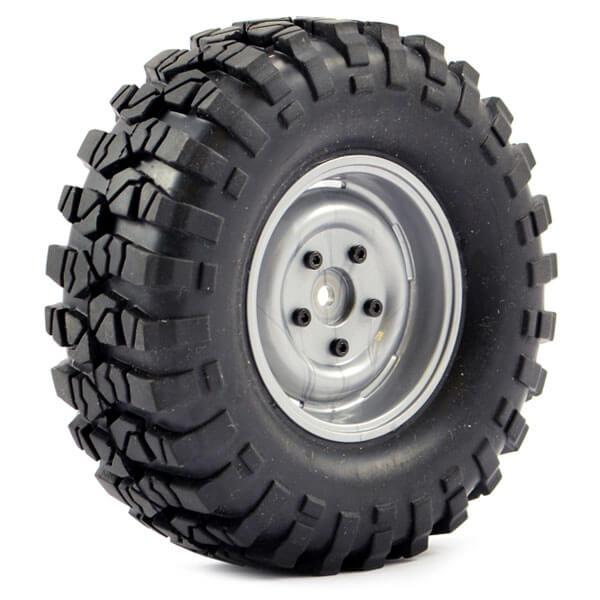 FTX Outback Pre-Mounted Steel Lug/Tyre (2) - Gris - FTX8172G