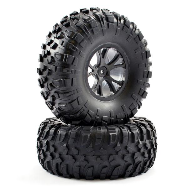 FTX OUTLAW PRE-MOUNTED WHEELS & TYRES - BLACK - FTX8335B