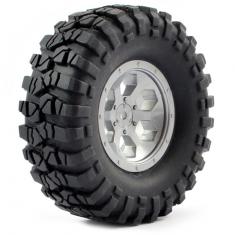 FTX OUTBACK PRE-MOUNTED 6HEX/ TYRE (2) - GREY