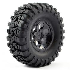 FTX OUTBACK PRE-MOUNTED 6HEX/ TYRE (2) - BLACK