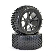 FTX VANTAGE REAR BUGGY TYRE MOUNTED ON WHEELS (PR) - BLACK